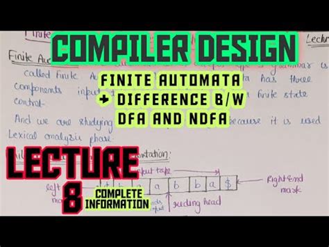 Finite Automata In Compiler Design Difference Between Dfa And Ndfa