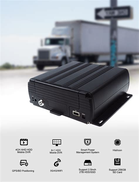 China H Channel Cctv Car Hd Black Box Dvr Recorder G Gps Tracking