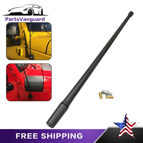 13 Inch Universal Antenna Fit Jeep Wrangler Jk Jl Flexible Rubber Car Radio Ebay