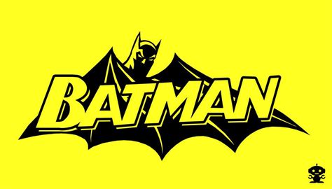 The Batman Logo On A Yellow Background