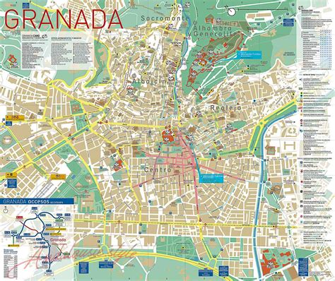Carte de Grenade en Espagne : télécharger gratuitement