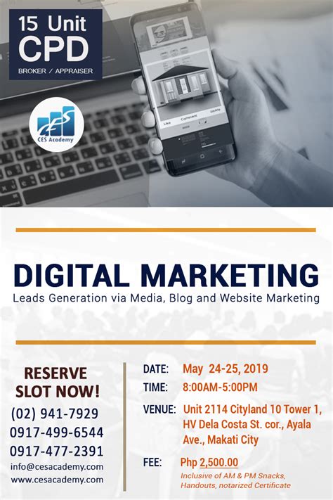 Digital Marketing Cityland May 24 25 2019 Website CES Academy Inc