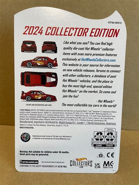 Hot Wheels 2024 Collector Edition Alfa Romeo 155 V6 Ti Hobbies Toys Toys Games On Carousell