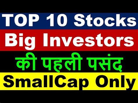 TOP 10 Smallcap Stocks Favorite Stocks By Big Investors Low Risk