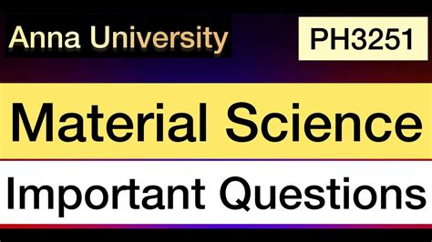 Material Science Important Questions Anna University Tamil YouTube