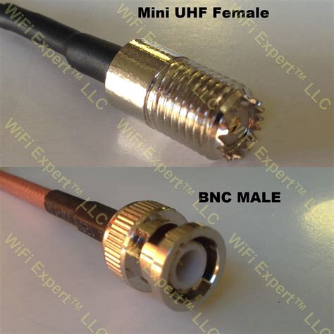 Rg58 Mini Uhf Female To Bnc Male Coaxial Rf Pigtail Cable Rf Coaxial