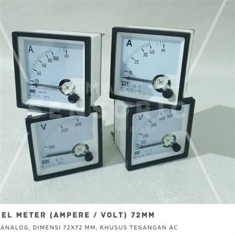 Jual Panel Ampere Meter Analog SF 72 72x72 10A 20A 30A 40A 50A CT 50