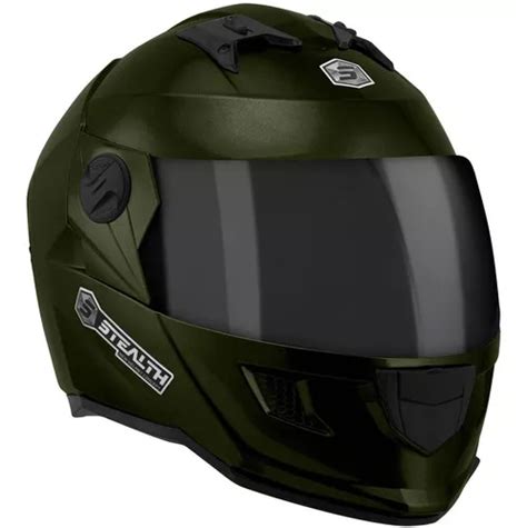 Casco De Moto Stealth Solid Shiny Cerrado Con Visera Ahumada MercadoLibre