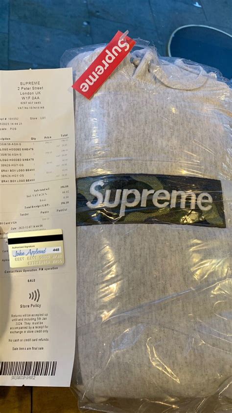 Size S Supreme Box Logo Hooded Sweatshirt Fw23 Ash Grey In Hand Ready