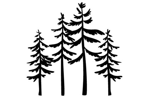 Silhouette Pine Trees SVG Cut file by Creative Fabrica Crafts ...