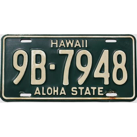 1961 Hawaii #9B7948 | Vintage Hawaii License Plates