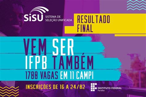 Resultado Sisu Instituto Federal Da Paraiba Ifpb