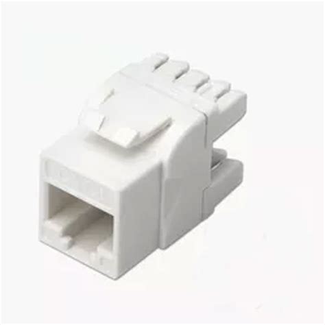 Networking White Color Cat6 Unshielded Modular Jack Utp Punch Down 180