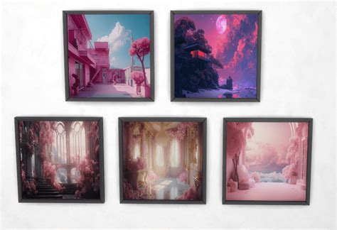 Pink Aesthetic Art The Sims 4 Build Buy Curseforge