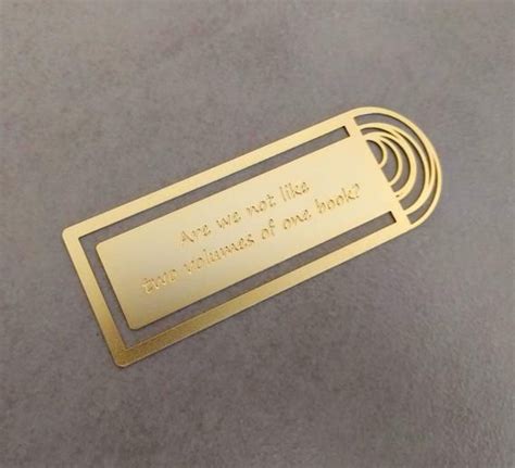 Gold Bookmark Engraved Bookmark Clip Bookmark Bookmark Book Club