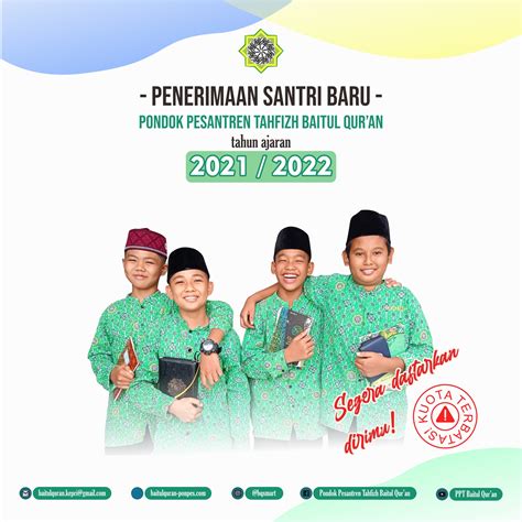 PENERIMAAN SANTRI BARU 2021 DIBUKA BAITUL QUR AN LINGGA