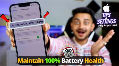 IPhone Battery Health Tips Settings Maintain 100 Battery Health