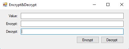 Windows Forms Encrypt And Decrypt A String In C