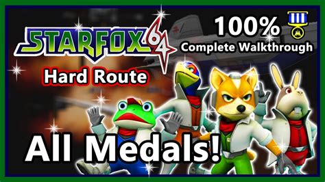 Star Fox N Complete Walkthrough Hard Route All Medals