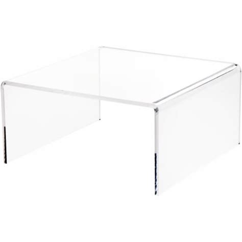 Plymor Clear Acrylic Short Square Display Riser 4 5 H X 9 W X 9 D 1 4 Thick 2 Pack 4 5 X