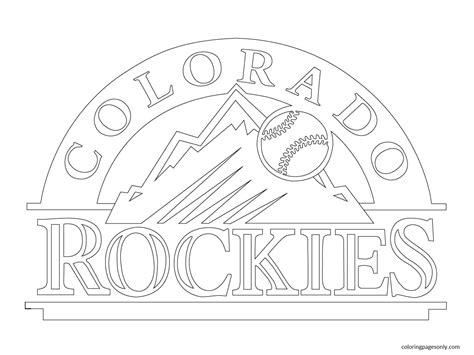 Colorado Rockies Logo Coloring Page Free Printable Coloring Pages