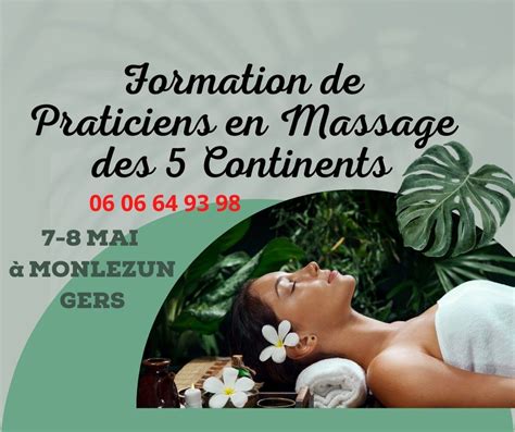 Formation Certifiante De Praticiens En Massage Des 5 Continents Gers à