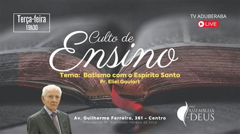 CULTO DE ENSINO 18 06 2024 Tema Batismo o Espírito Santo Pr