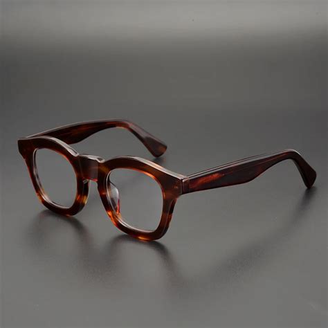 Acetate Glasses Frame Men Women Vintage Retro Clear Lens Optical Eyeglasses Myopia Prescription