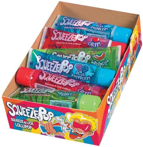 Hubba Bubba Squeeze Pop Assorted 4 oz Sweet Lollipops (Pack of 18 ...