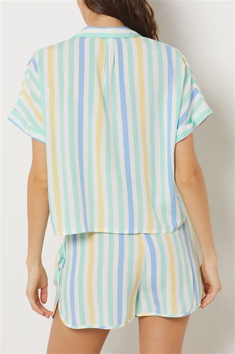 Striped Pajama Shorts Giovanna Multicolore Etam