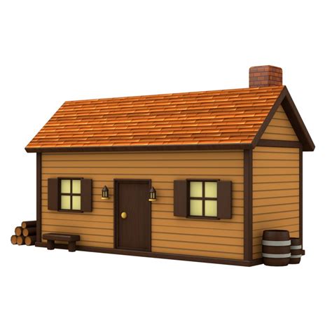 Cartoon wood house 3D - TurboSquid 1407891