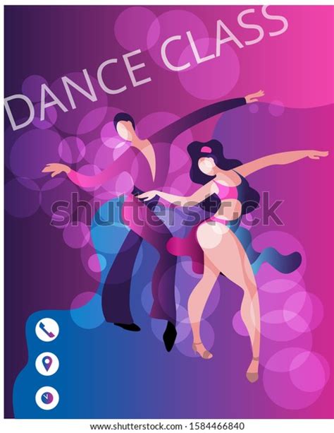 Beautiful Couple Dancing Latin American Dance Stock Vector Royalty