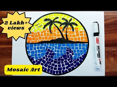 Paper Mosaic Art - Mosaic Art for Beginners -Paper Mosaic art easy ...