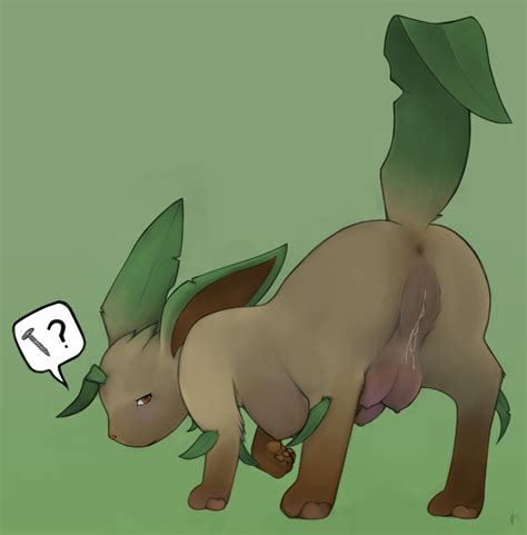 Rule 34 Anus Breasts Cute Eeveelution Female Feral Fur Green Background Hi Res In Heat Leaf