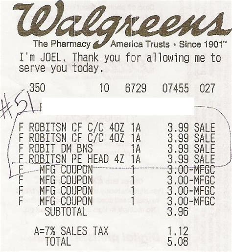 We Owe How Much?!?: Walgreens Receipt