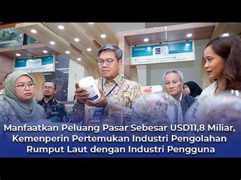 Kemenperin Pertemukan Industri Pengolahan Rumput Laut Dengan Industri