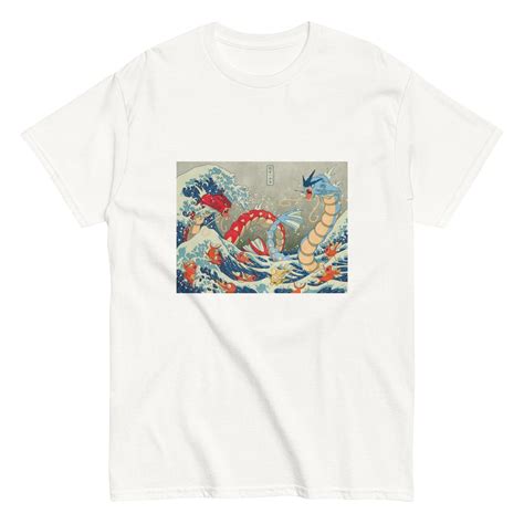 Gyarados The Great Wave Off Kanagawa Pokemon T Shirt Hokusai Ukiyo E