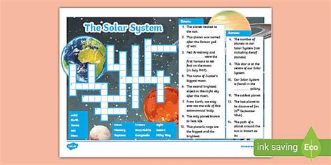 Solar System Crossword Teacher Made Twinkl