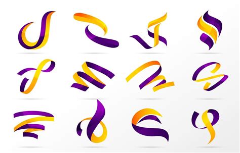 Colorful Ribbon Logo Collection 2475547 Vector Art At Vecteezy