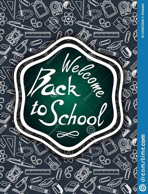 Back To School Poster Or Banner Design Template Stock Vector