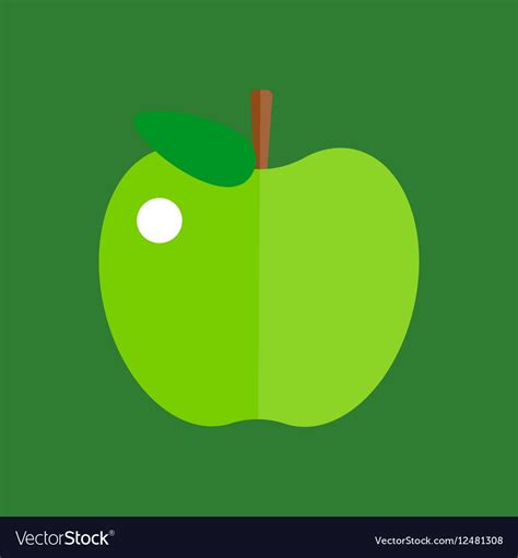 Green apple Royalty Free Vector Image - VectorStock