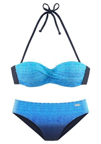 LASCANA Bügel Bandeau Bikini Iris blau Cup A 32