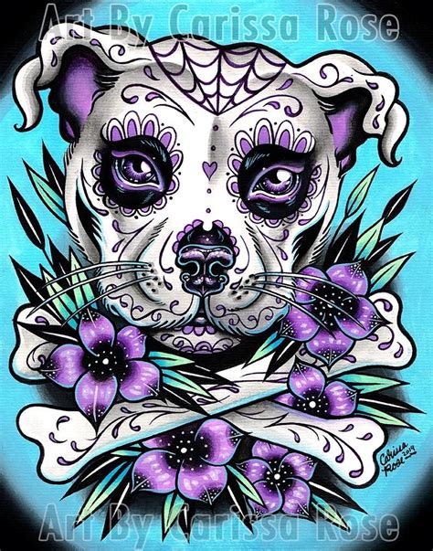 Sugar Skull Pit Bull By Misscarissarose On Deviantart Artofit