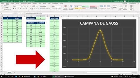 Cómo Hacer una CAMPANA DE GAUSS en Excel muy FÁCIL y RÁPIDO YouTube