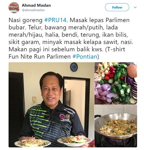 Ahmad Maslan Nasi Goreng Ahmad Maslan Kongsi Resepi Ngam Wallace Hudson