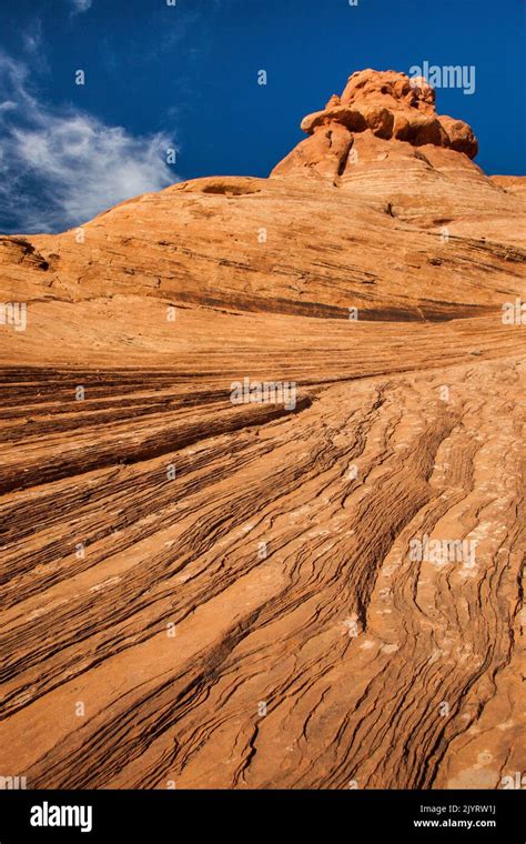 A Navajo Sandstone Pyramid With Extensive Crossbedding And Entrada