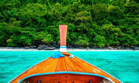 View Of Monkey Beach At Ko Phi Phi Islands Thailand Famous Tropical