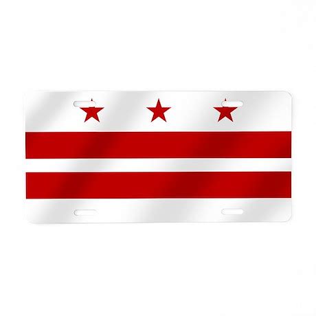 Washington DC Flag Aluminum License Plate by culturegraphics