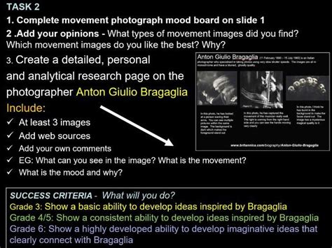 Photography Gcse Unit Movement Unit Of Work Teaching Resources