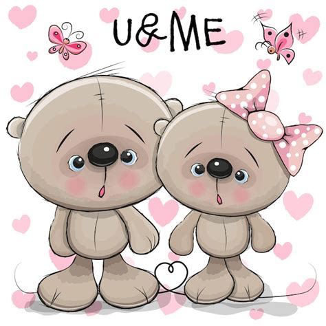 Premium Vector Two Cute Bears